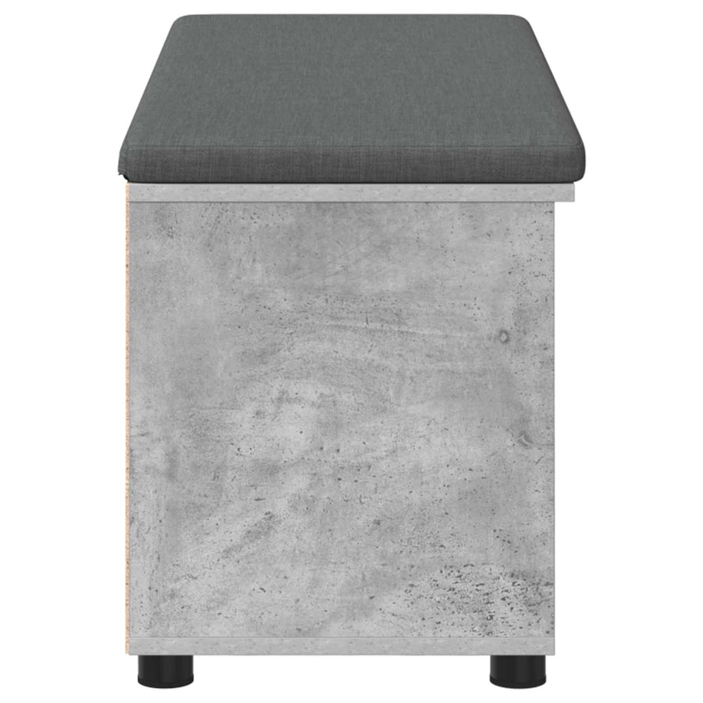 vidaXL Ławka w przedpokoju z poduszką Betonowy Szary 100 x 38 x 46 cm