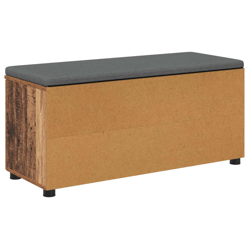 vidaXL Ławka w przedpokoju z poduszką Stare drewno 100 x 38 x 46 cm