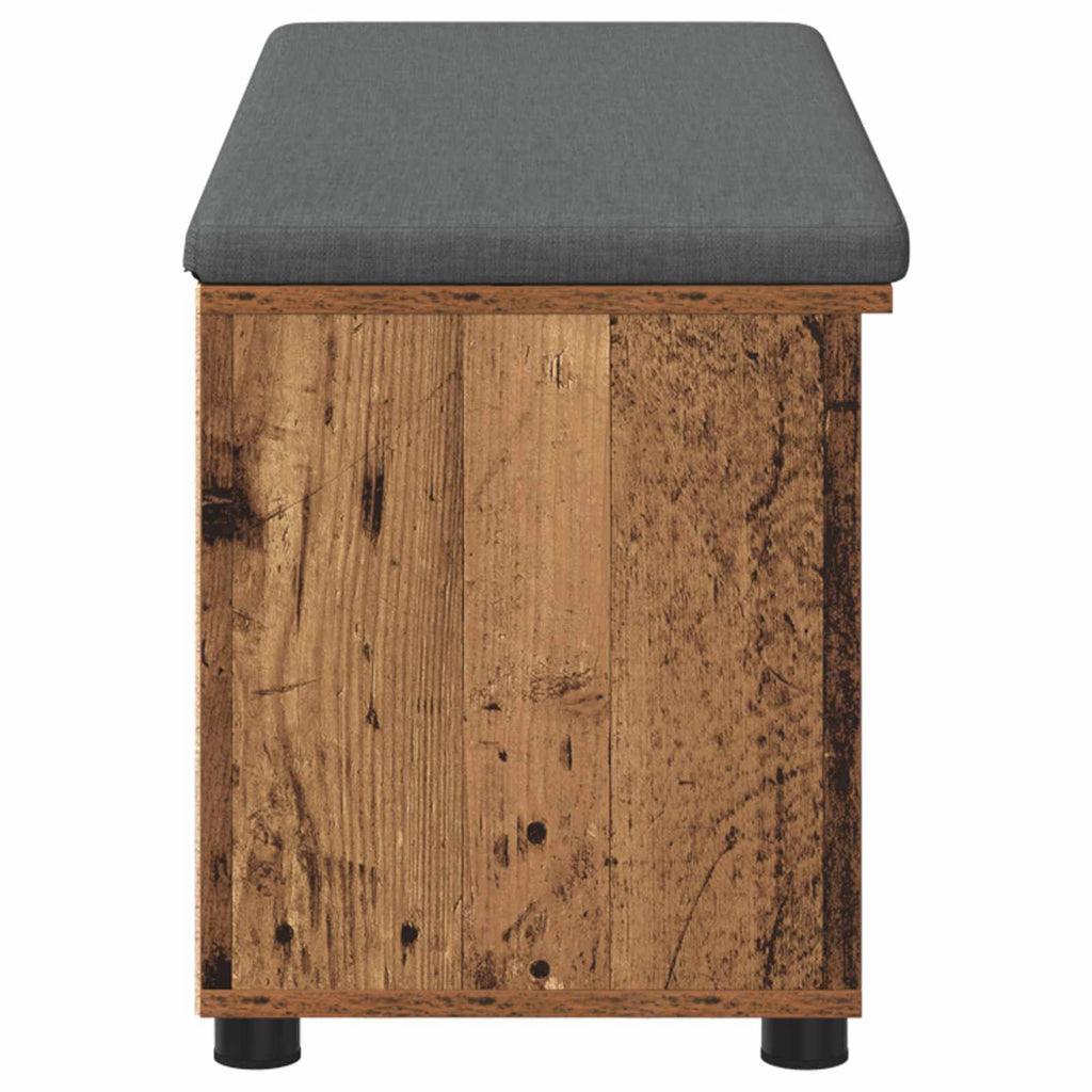 vidaXL Ławka w przedpokoju z poduszką Stare drewno 100 x 38 x 46 cm