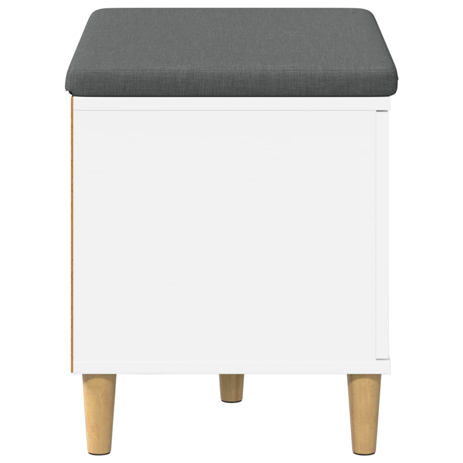 vidaXL Ławka w przedpokoju z poduszką z drzwiami Biały 60 x 38 x 46 cm