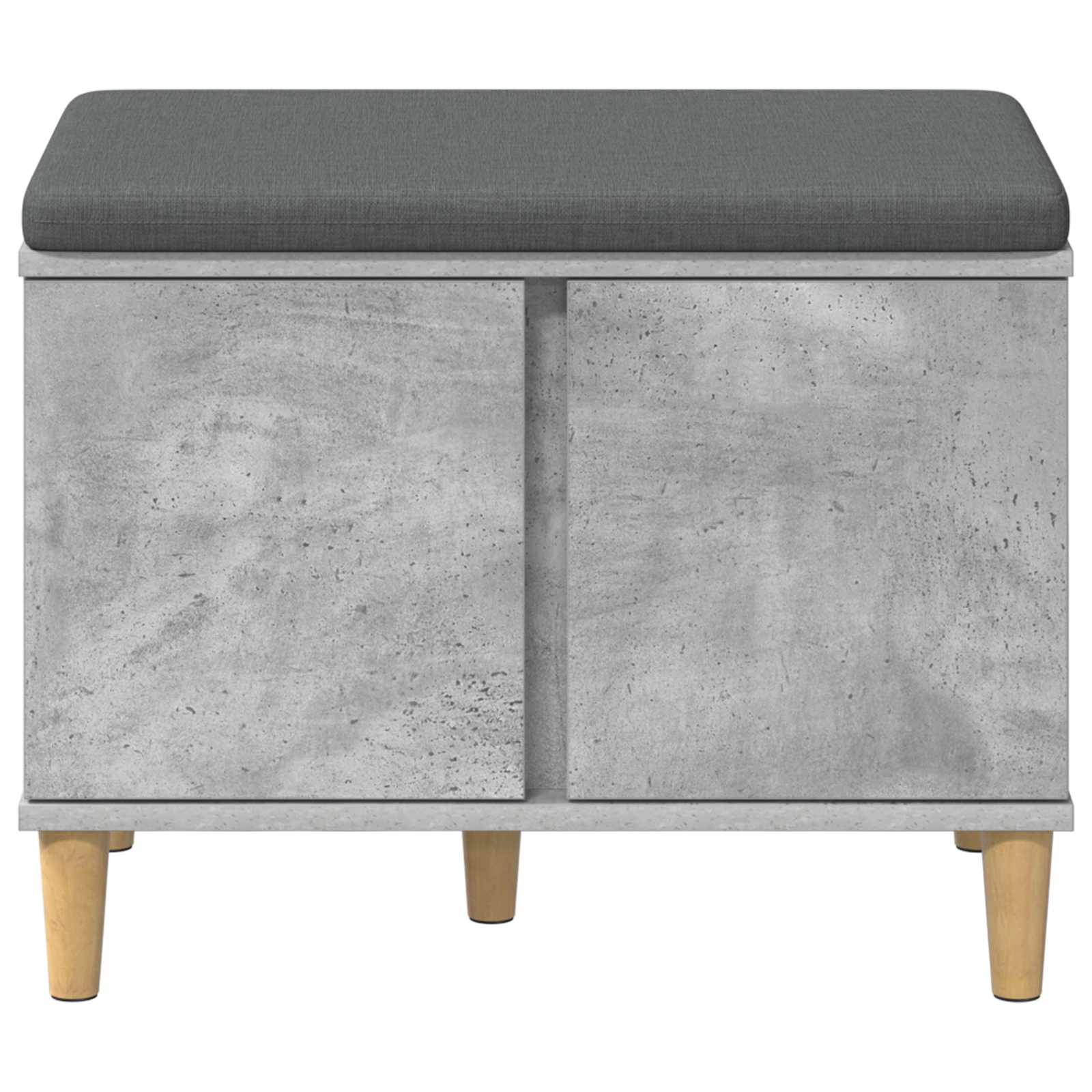 vidaXL Ławka w przedpokoju z poduszką Betonowy Szary 60 x 38 x 46 cm