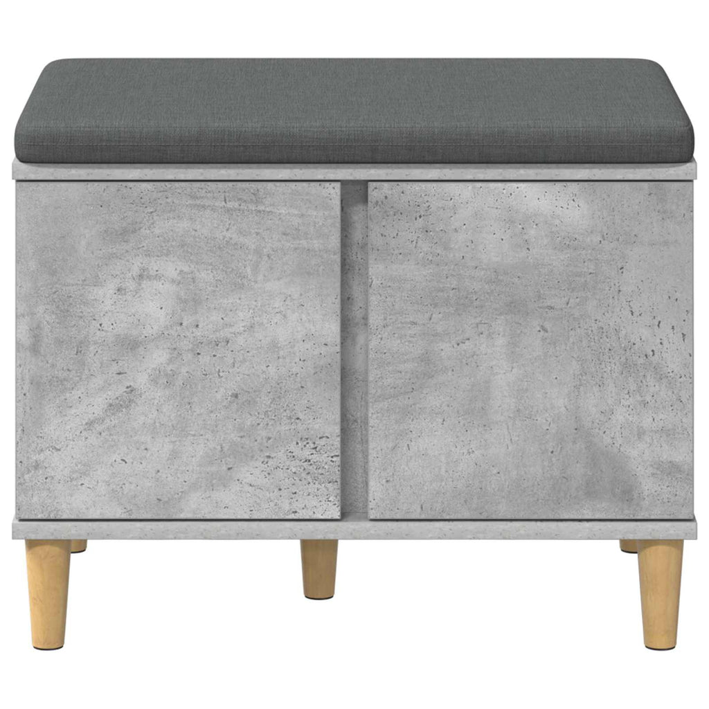 vidaXL Ławka w przedpokoju z poduszką Betonowy Szary 60 x 38 x 46 cm