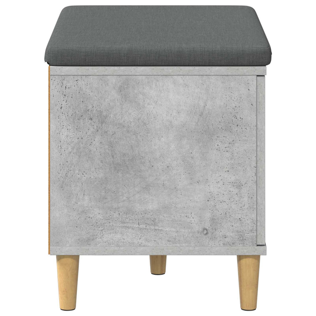 vidaXL Ławka w przedpokoju z poduszką Betonowy Szary 60 x 38 x 46 cm