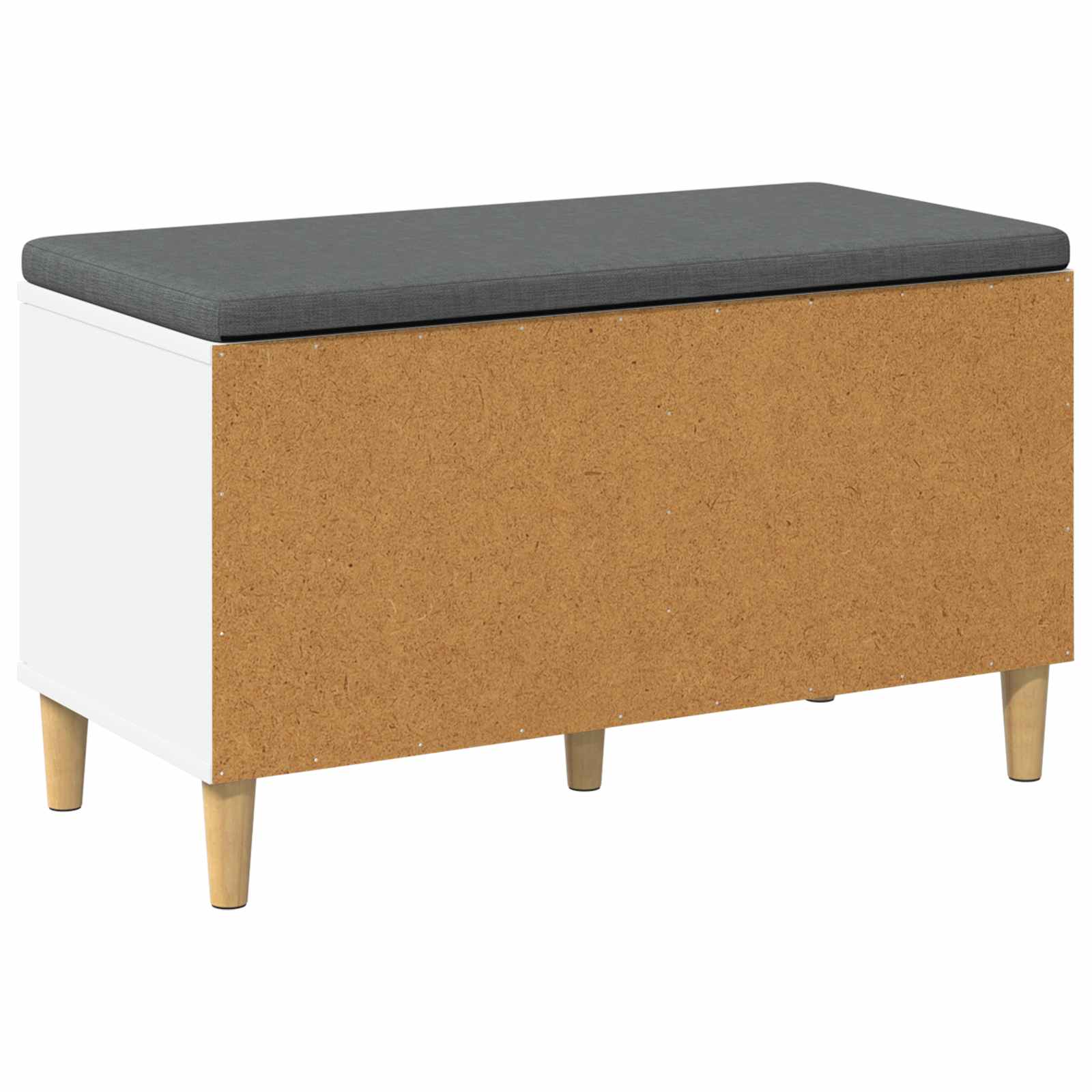 vidaXL Ławka w przedpokoju z poduszką z drzwiami Biały 80 x 38 x 46 cm