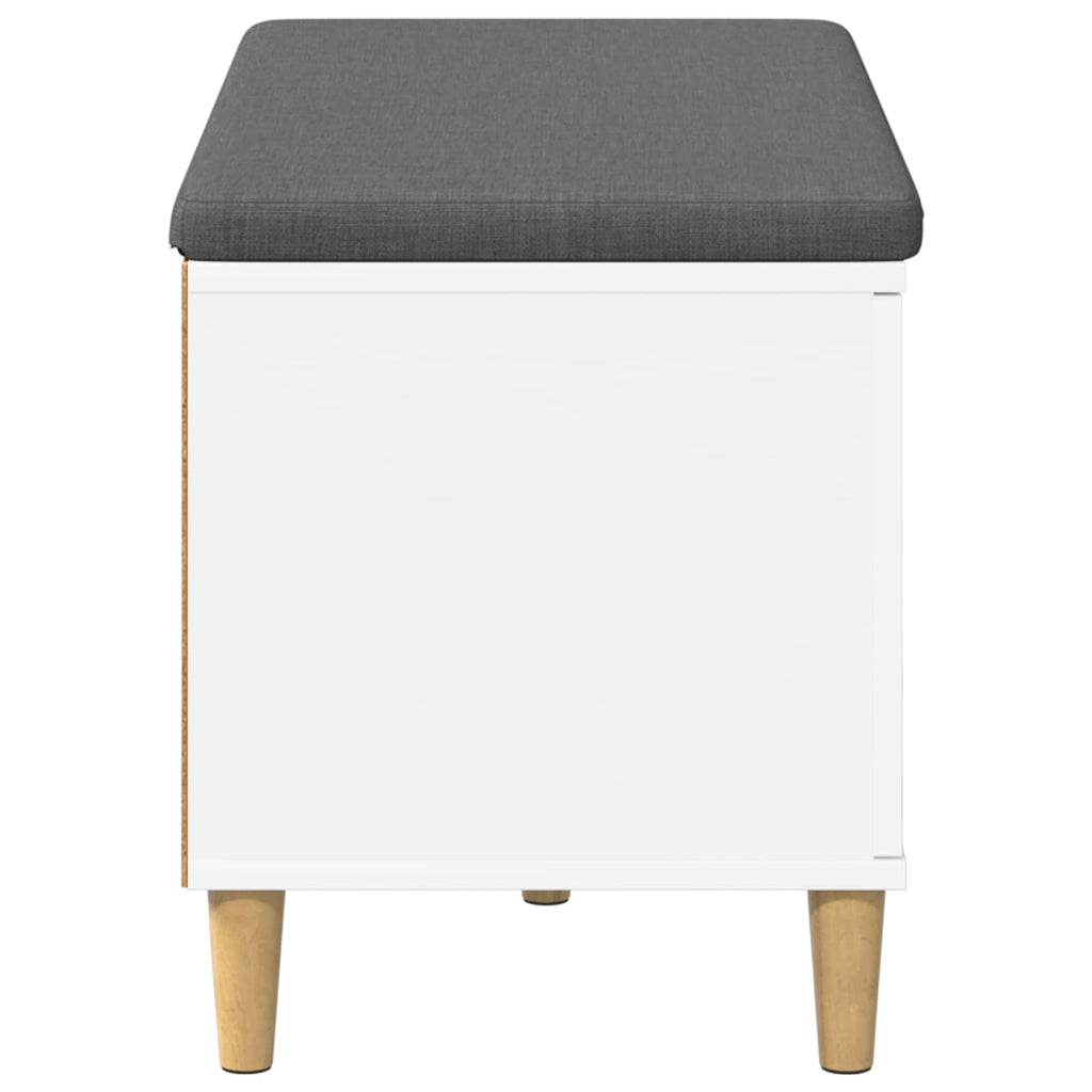 vidaXL Ławka w przedpokoju z poduszką z drzwiami Biały 80 x 38 x 46 cm