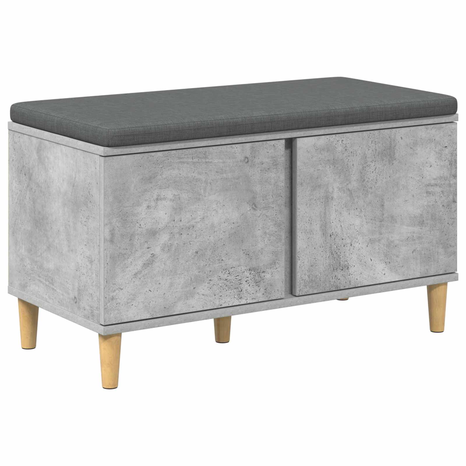 vidaXL Ławka w przedpokoju z poduszką Betonowy Szary 80 x 38 x 46 cm