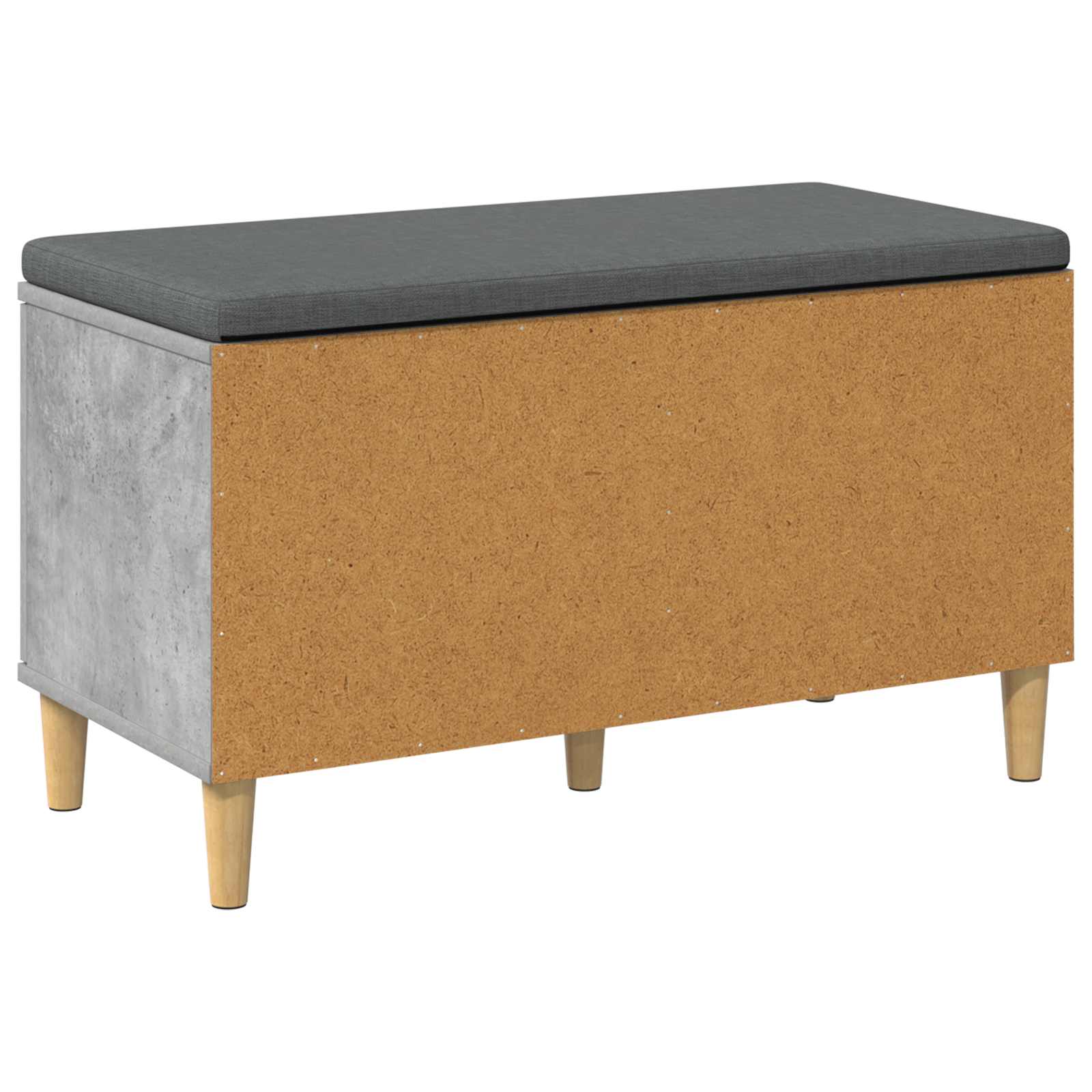 vidaXL Ławka w przedpokoju z poduszką Betonowy Szary 80 x 38 x 46 cm