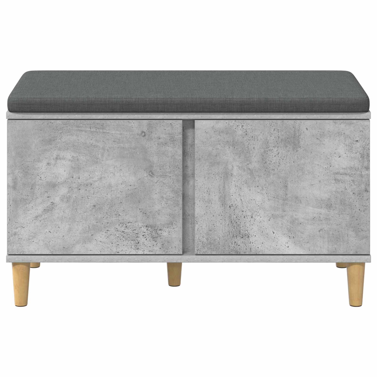 vidaXL Ławka w przedpokoju z poduszką Betonowy Szary 80 x 38 x 46 cm
