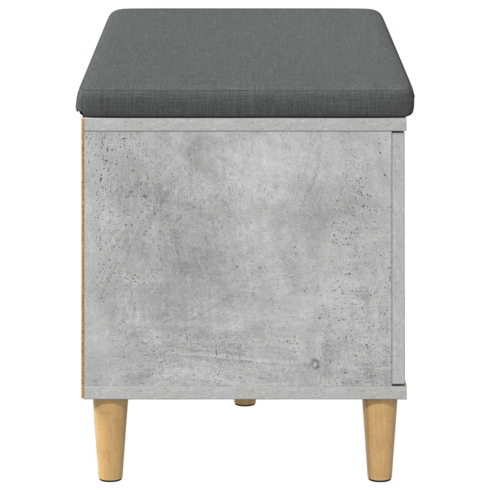 vidaXL Ławka w przedpokoju z poduszką Betonowy Szary 80 x 38 x 46 cm