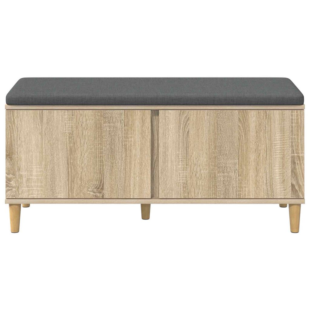 vidaXL Ławka w przedpokoju z poduszką Dąb Sonoma 100 x 38 x 46 cm