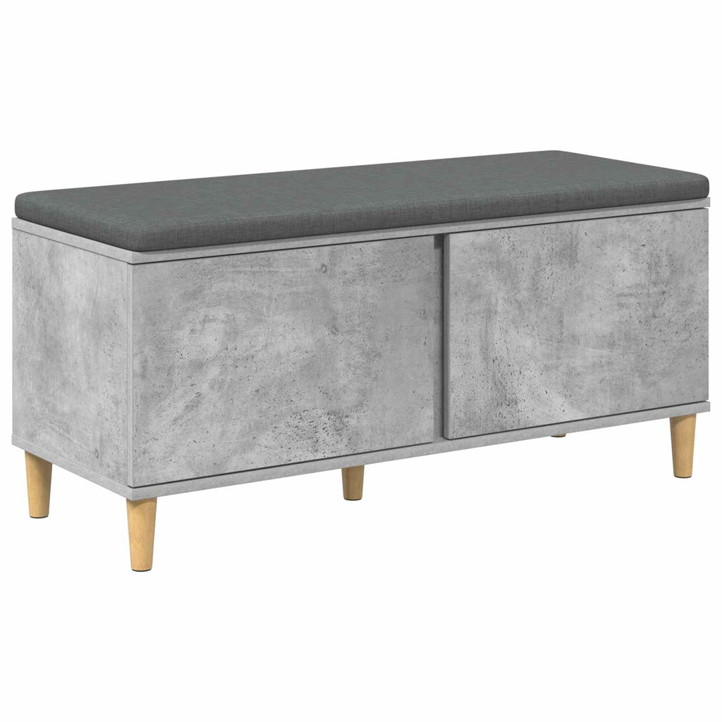 vidaXL Ławka w przedpokoju z poduszką Betonowy Szary 100 x 38 x 46 cm