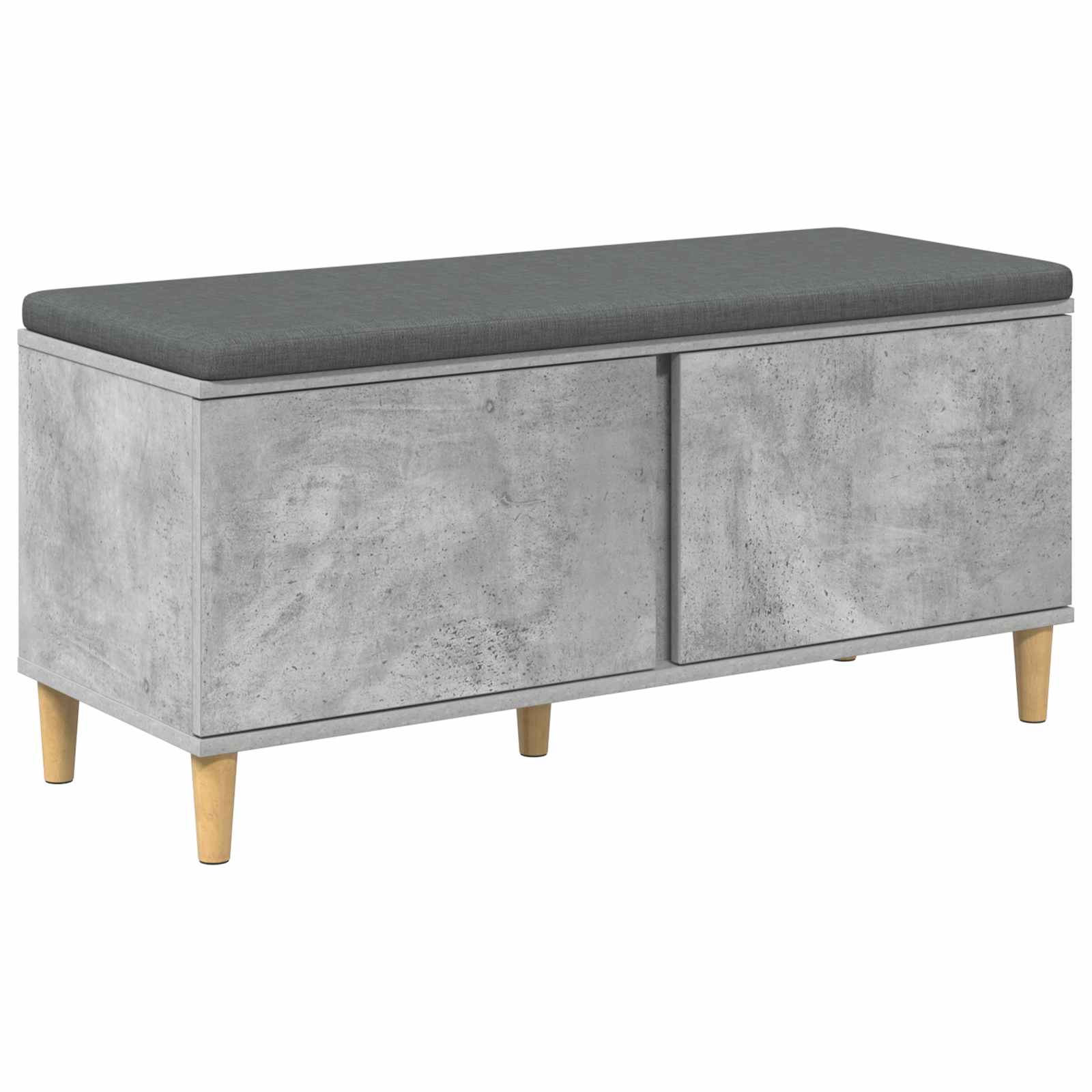 vidaXL Ławka w przedpokoju z poduszką Betonowy Szary 100 x 38 x 46 cm