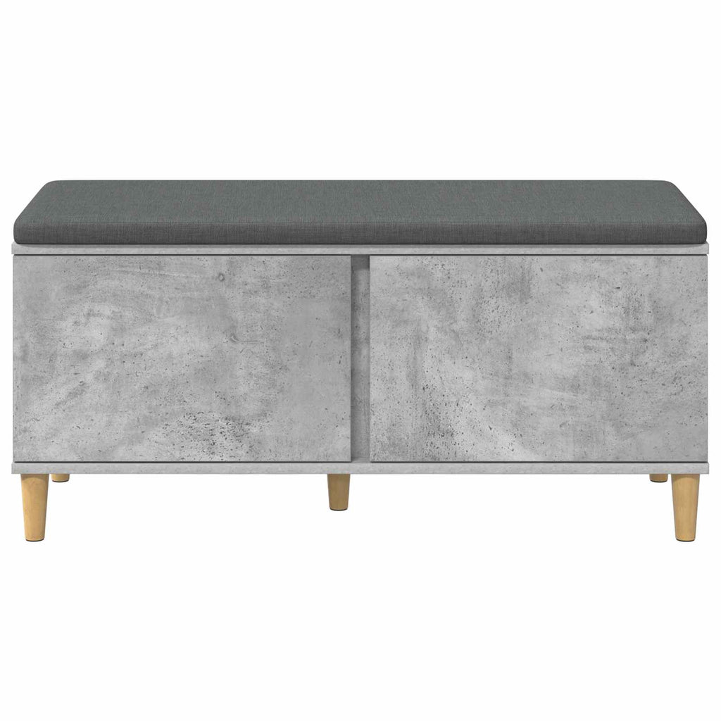 vidaXL Ławka w przedpokoju z poduszką Betonowy Szary 100 x 38 x 46 cm