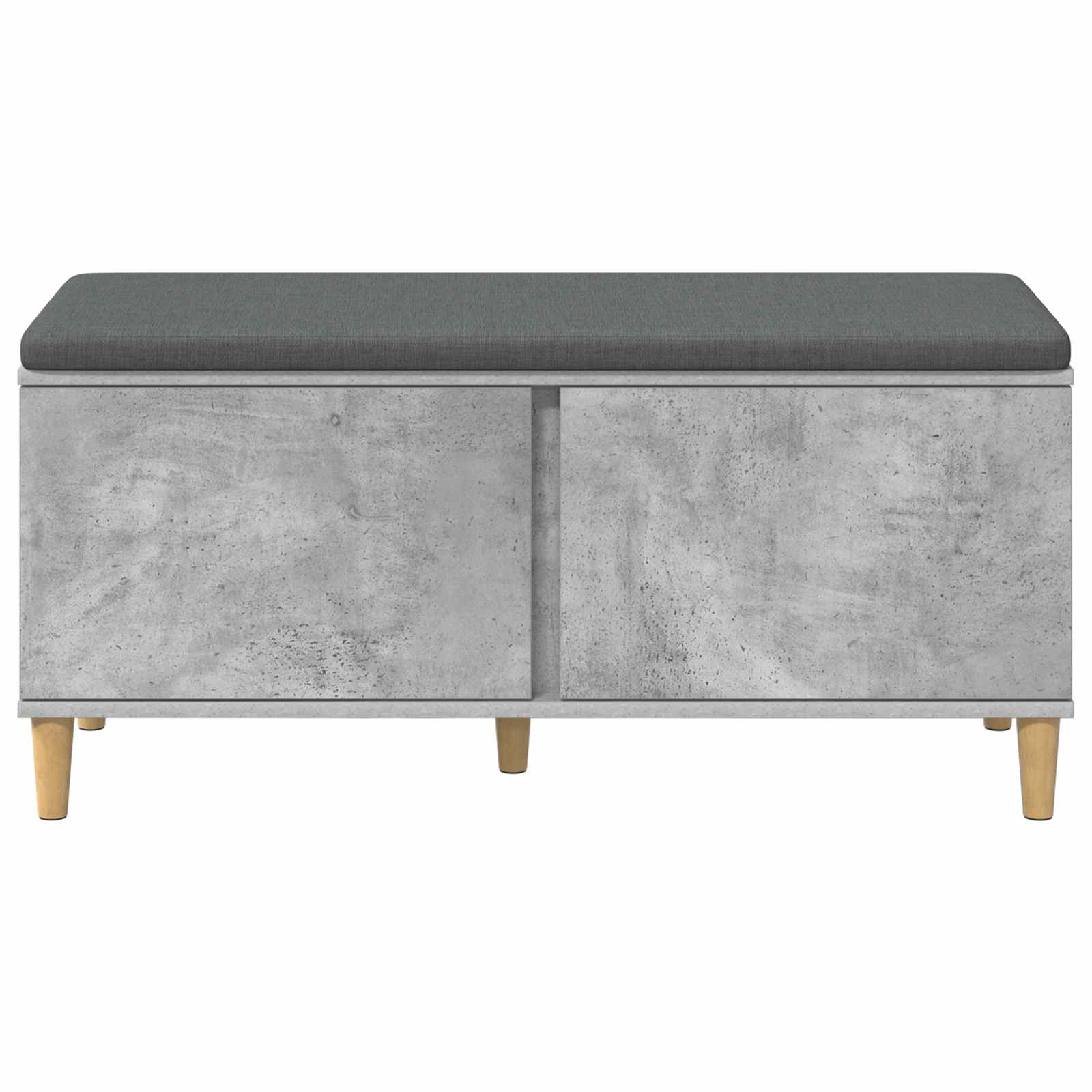 vidaXL Ławka w przedpokoju z poduszką Betonowy Szary 100 x 38 x 46 cm