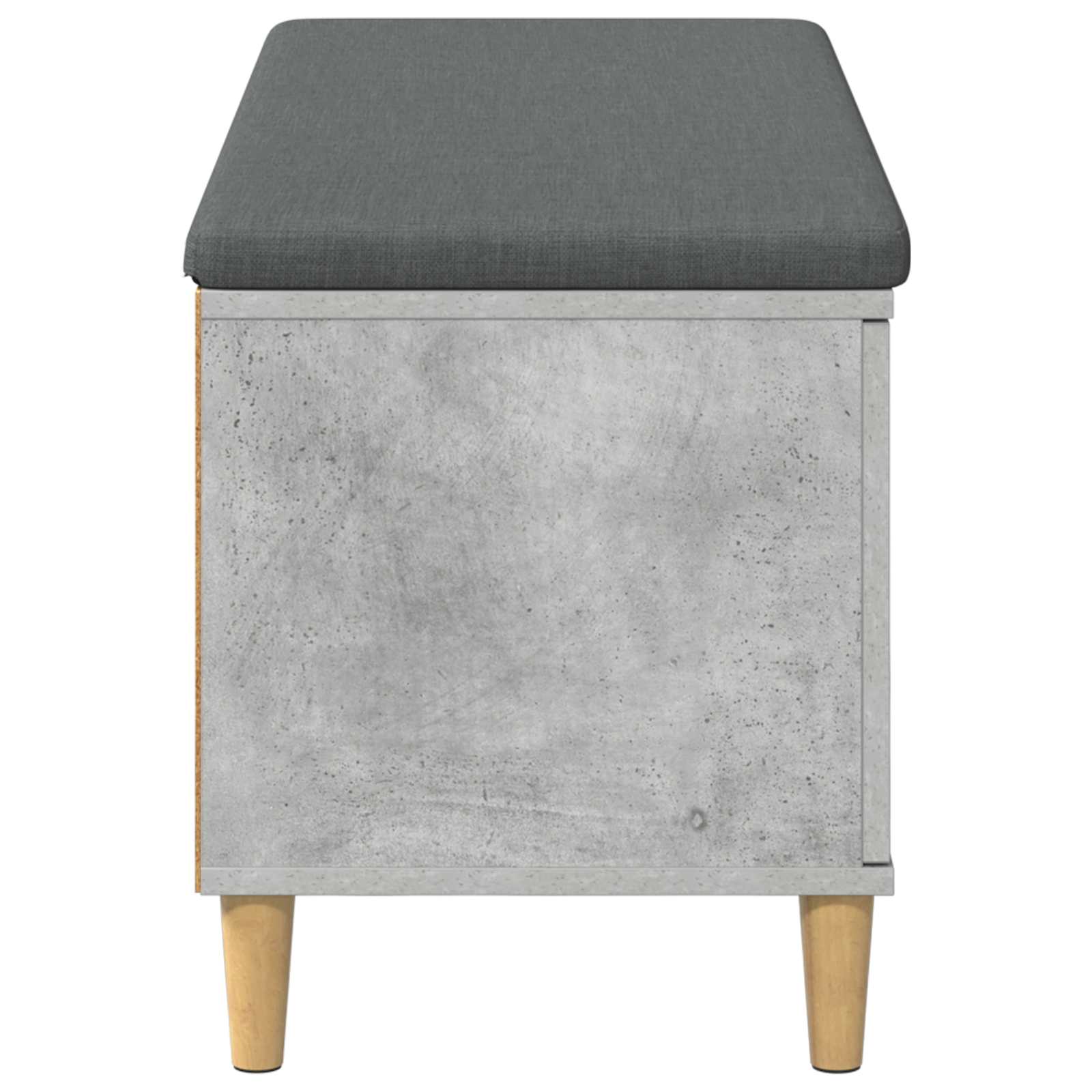 vidaXL Ławka w przedpokoju z poduszką Betonowy Szary 100 x 38 x 46 cm