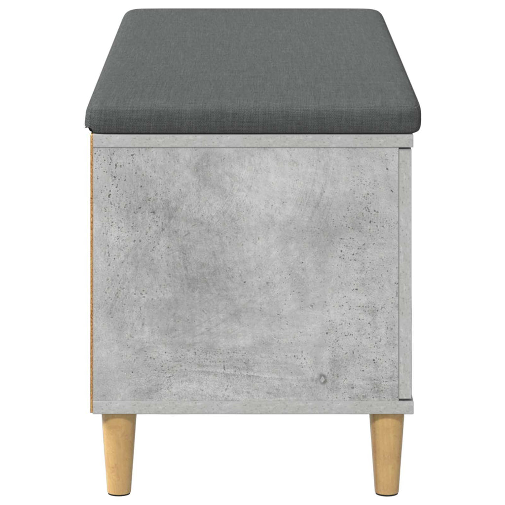 vidaXL Ławka w przedpokoju z poduszką Betonowy Szary 100 x 38 x 46 cm