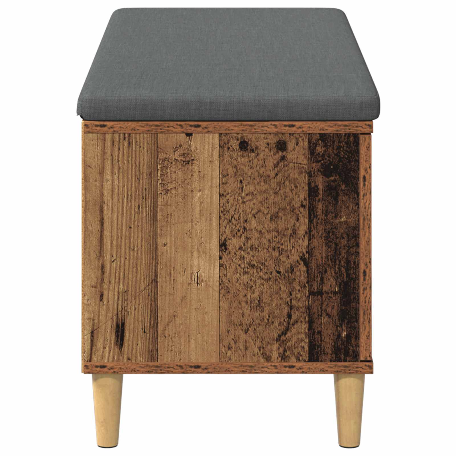 vidaXL Ławka w przedpokoju z poduszką Stare drewno 100 x 38 x 46 cm