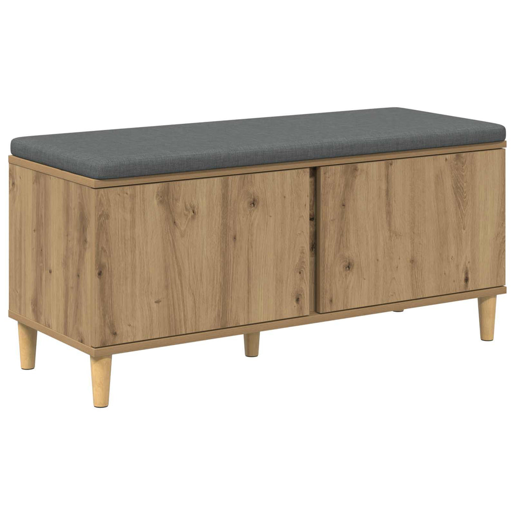 vidaXL Ławka w przedpokoju Dąb Rzemieślniczy 100 x 38 x 46 cm