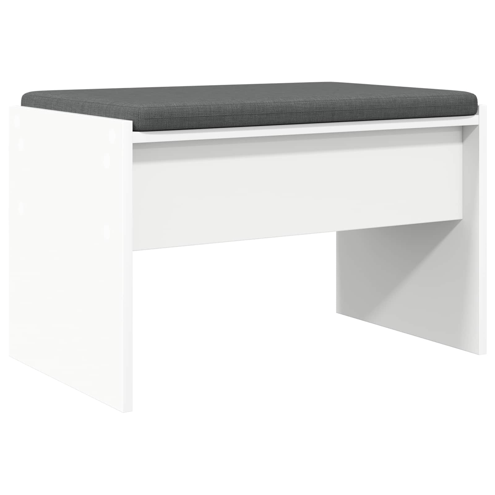 vidaXL Ławka w przedpokoju z poduszką Biały 63 x 38 x 40 cm