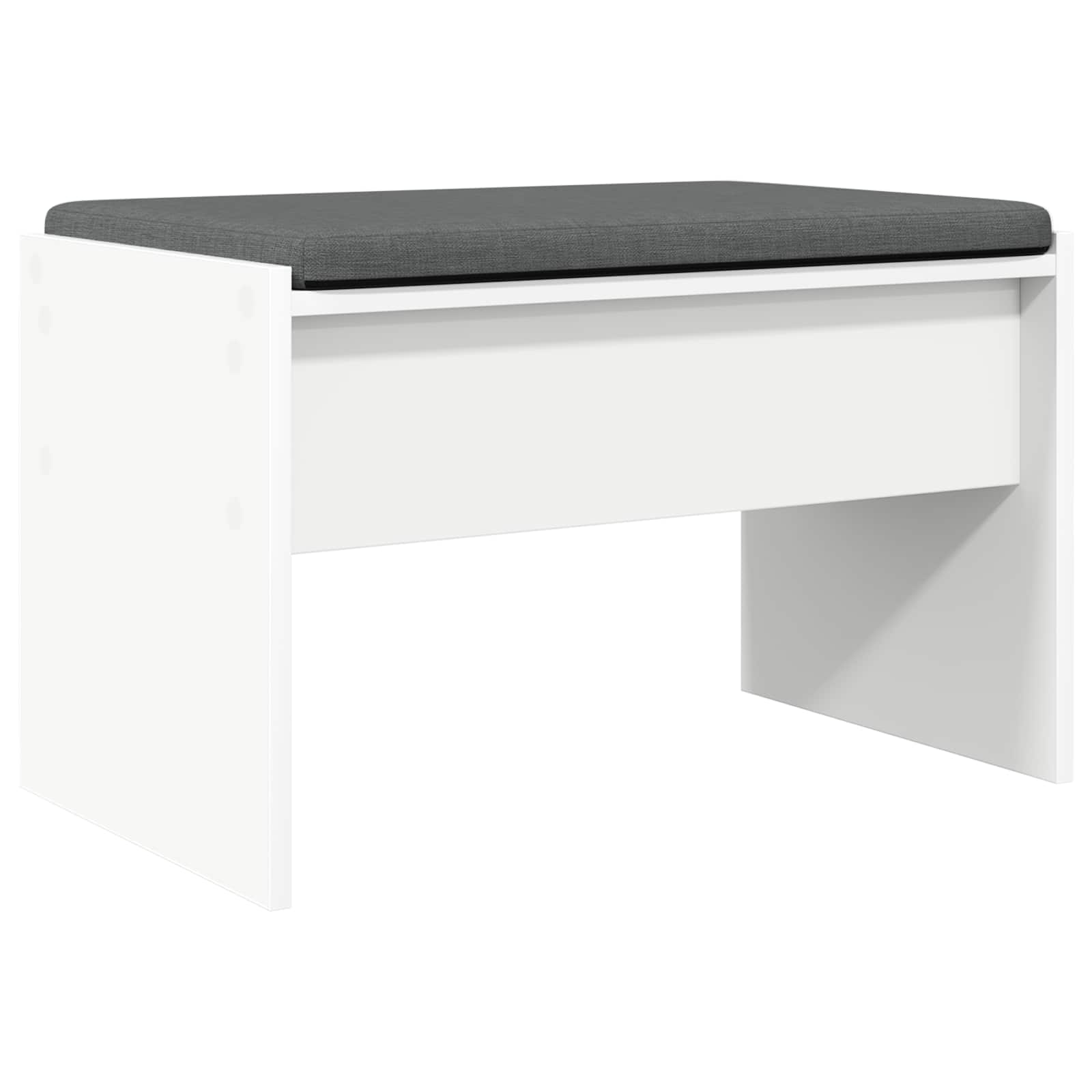 vidaXL Ławka w przedpokoju z poduszką Biały 63 x 38 x 40 cm