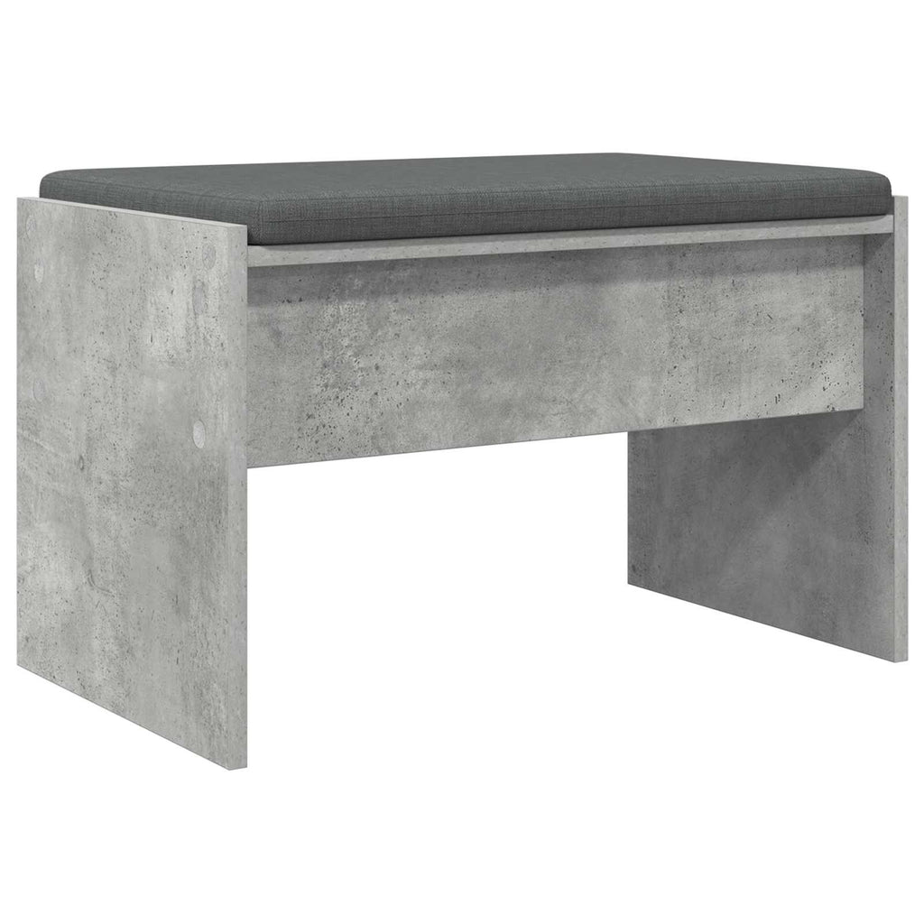 vidaXL Ławka w przedpokoju z poduszką Betonowy szary 63 x 38 x 40 cm