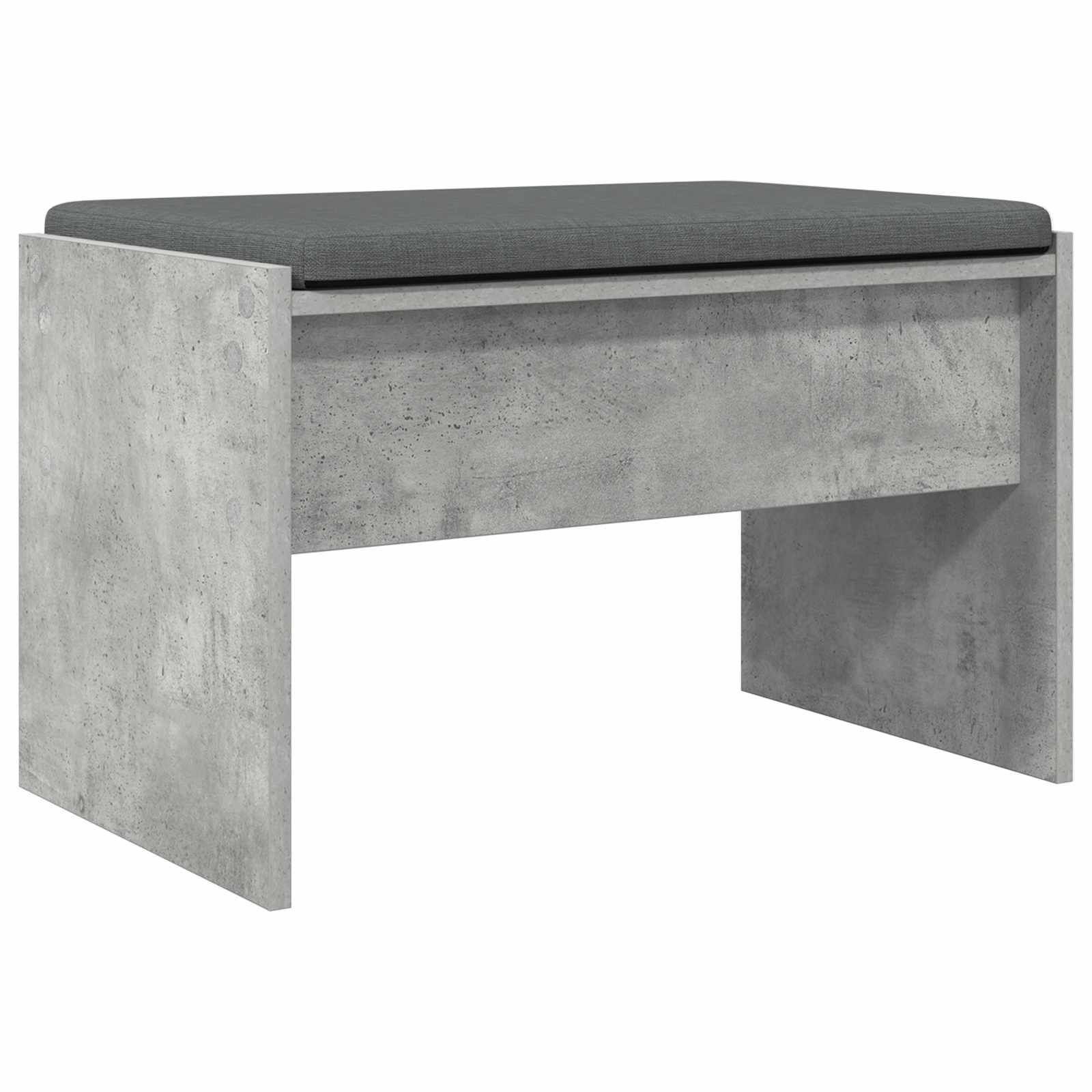 vidaXL Ławka w przedpokoju z poduszką Betonowy szary 63 x 38 x 40 cm