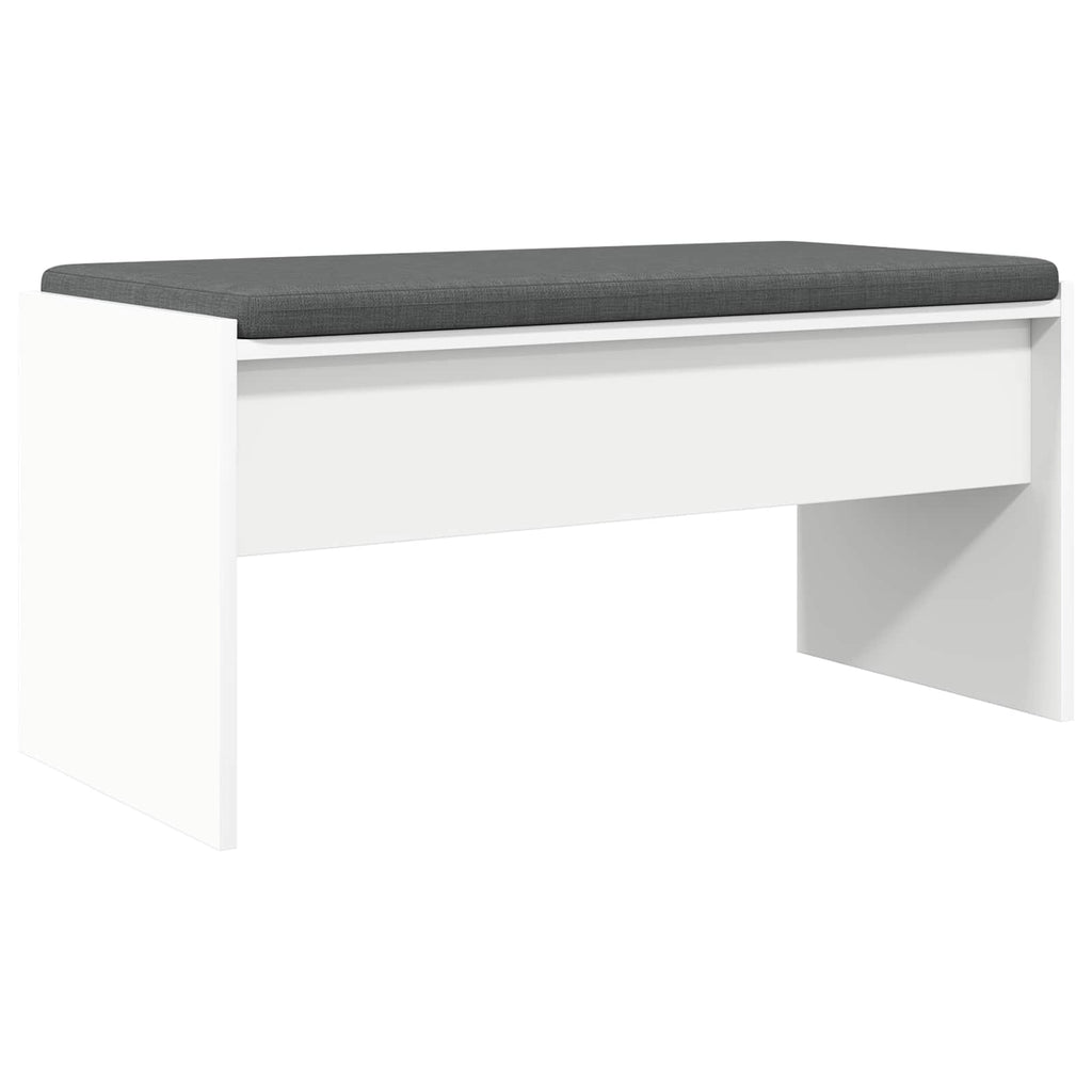 vidaXL Ławka w przedpokoju z poduszką Biały 80 x 38 x 46 cm