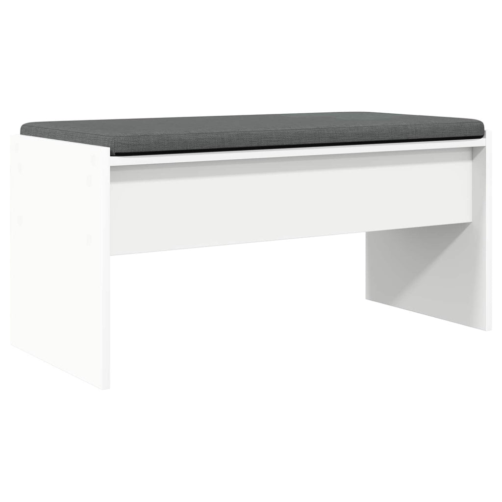 vidaXL Ławka w przedpokoju z poduszką Biały 80 x 38 x 46 cm