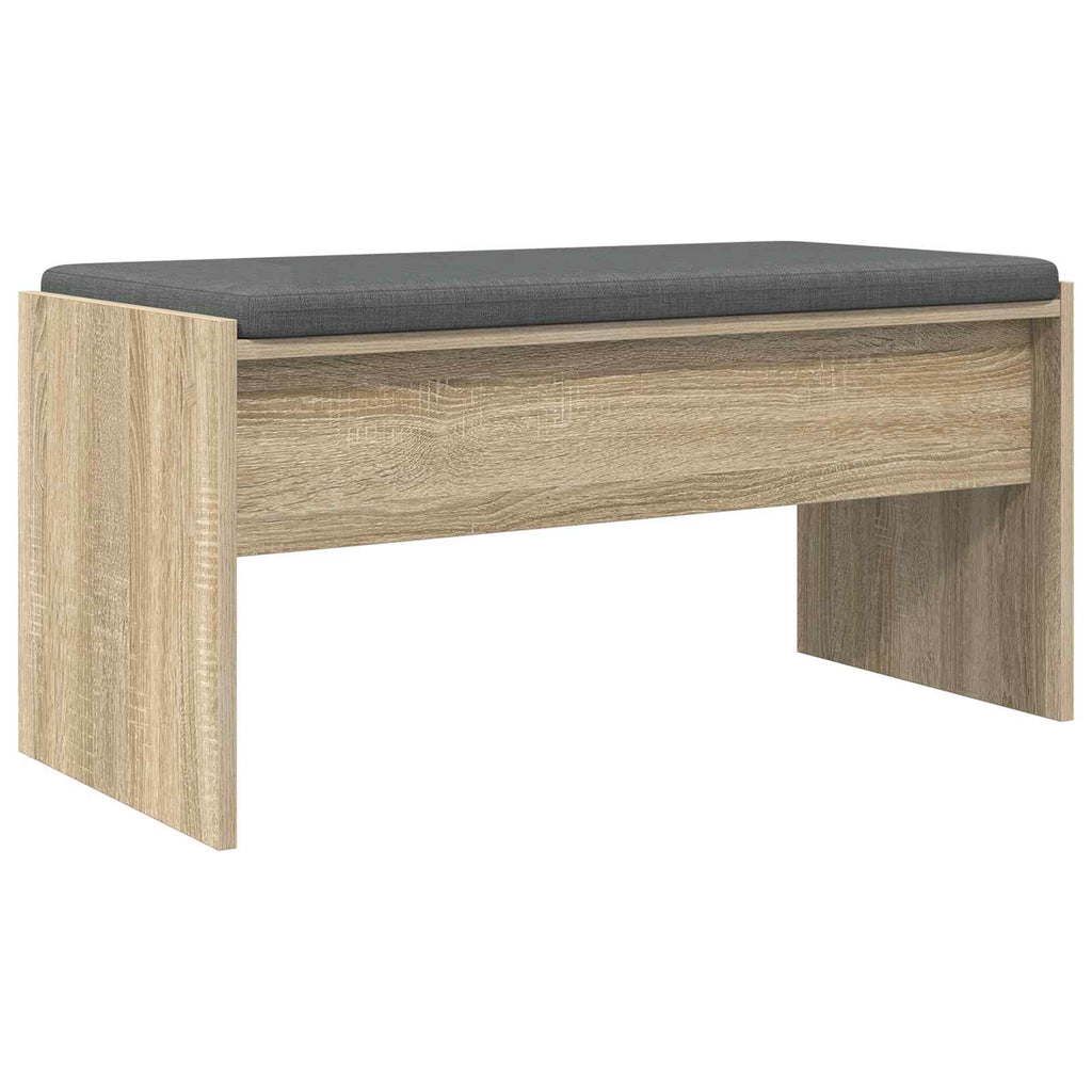 vidaXL Ławka w przedpokoju z poduszką Dąb Sonoma 83 x 38 x 40 cm