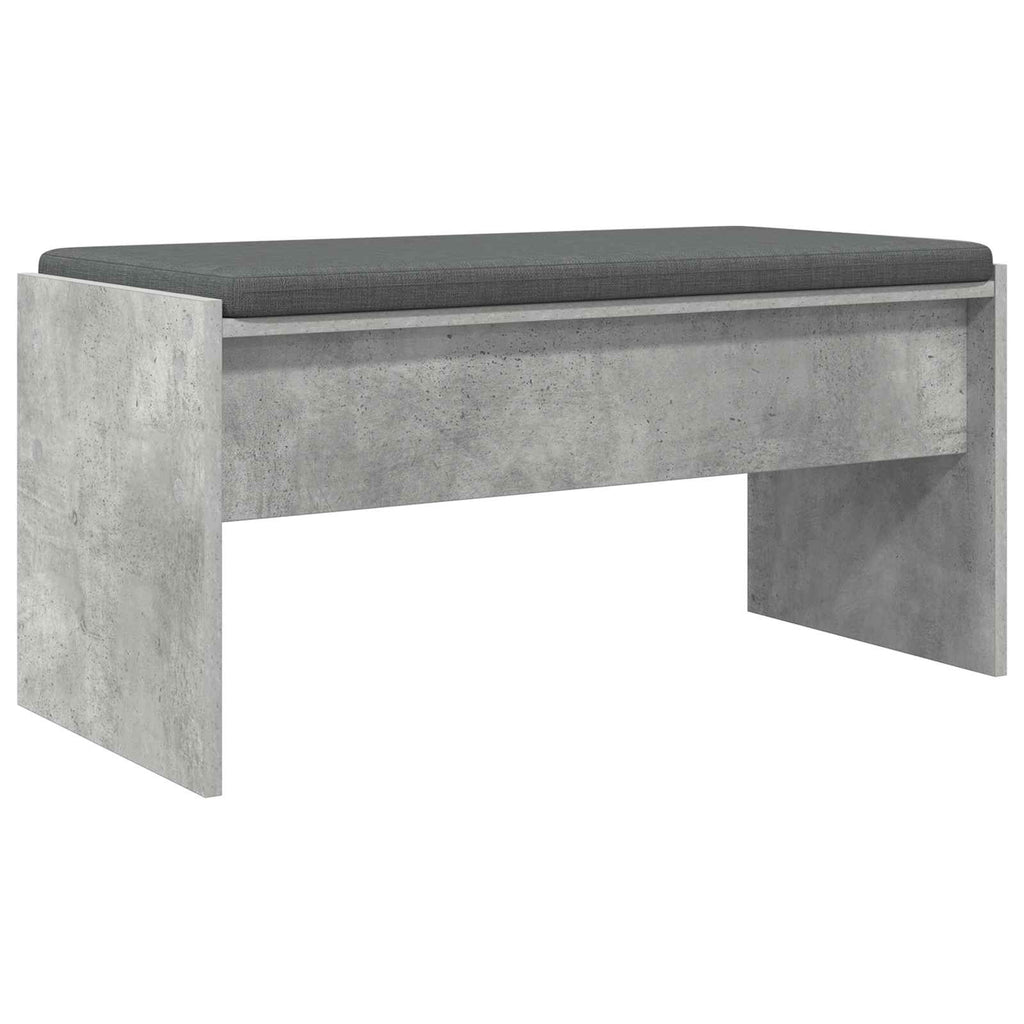 vidaXL Ławka w przedpokoju z poduszką Betonowy szary 83 x 38 x 40 cm