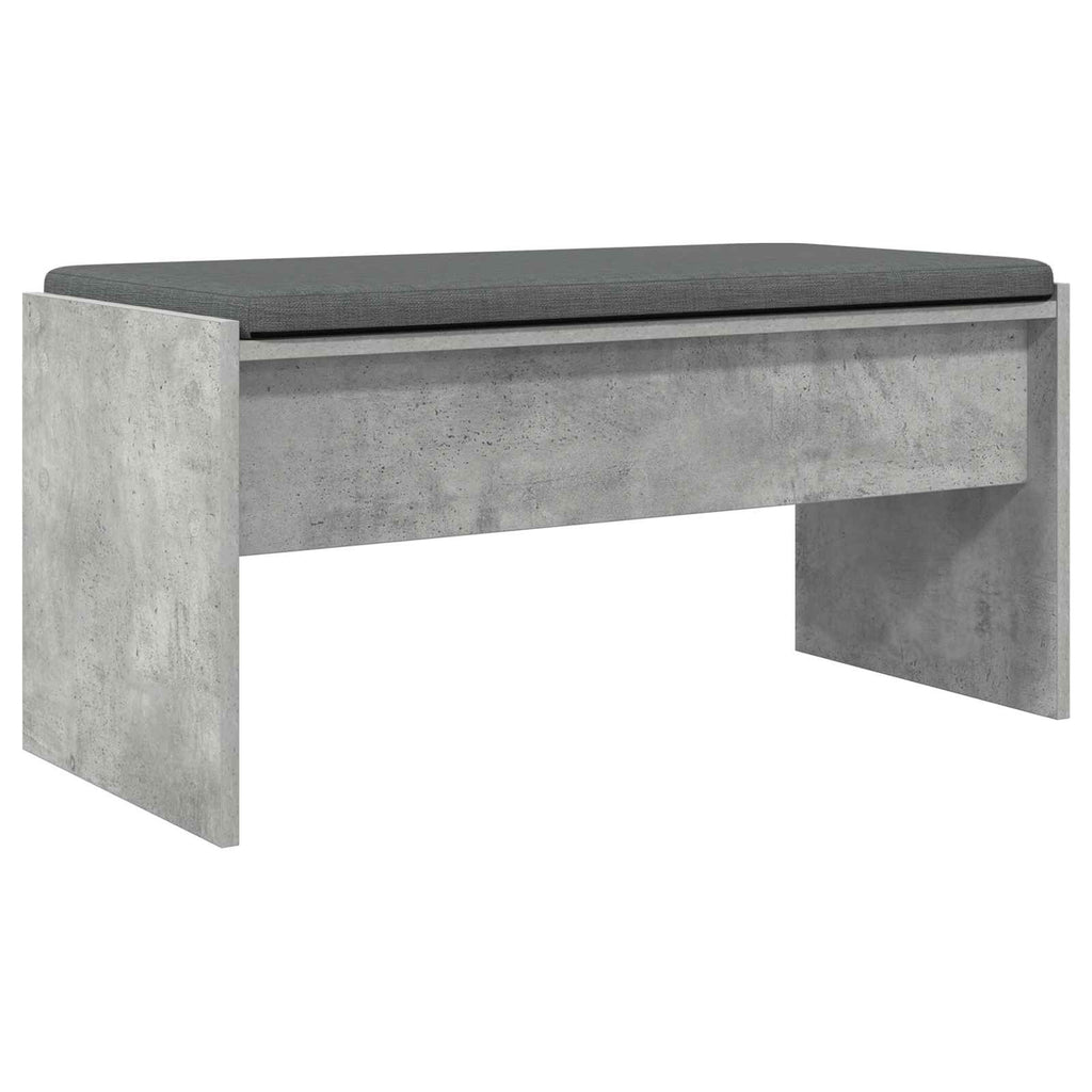vidaXL Ławka w przedpokoju z poduszką Betonowy szary 83 x 38 x 40 cm