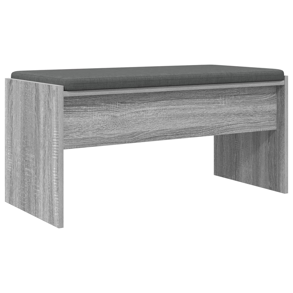 vidaXL Ławka w przedpokoju z poduszką Szary Sonoma 83 x 38 x 40 cm