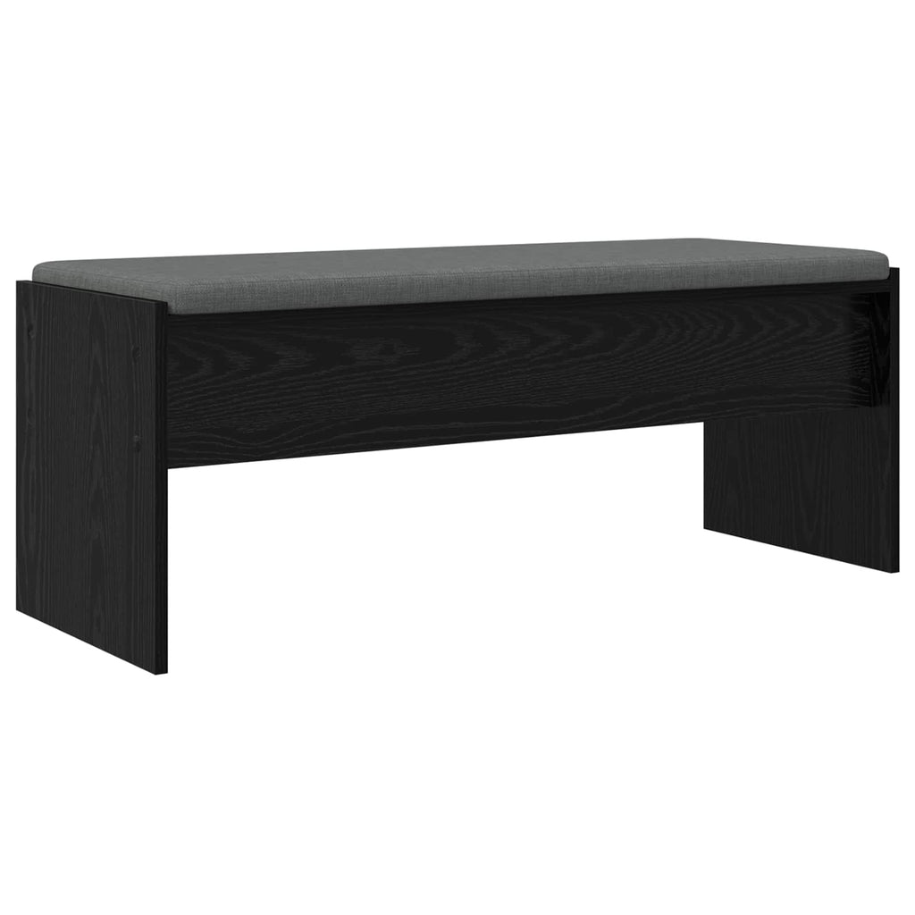 vidaXL Ławka w przedpokoju z poduszką Czarny Dąb 103 x 38 x 40 cm