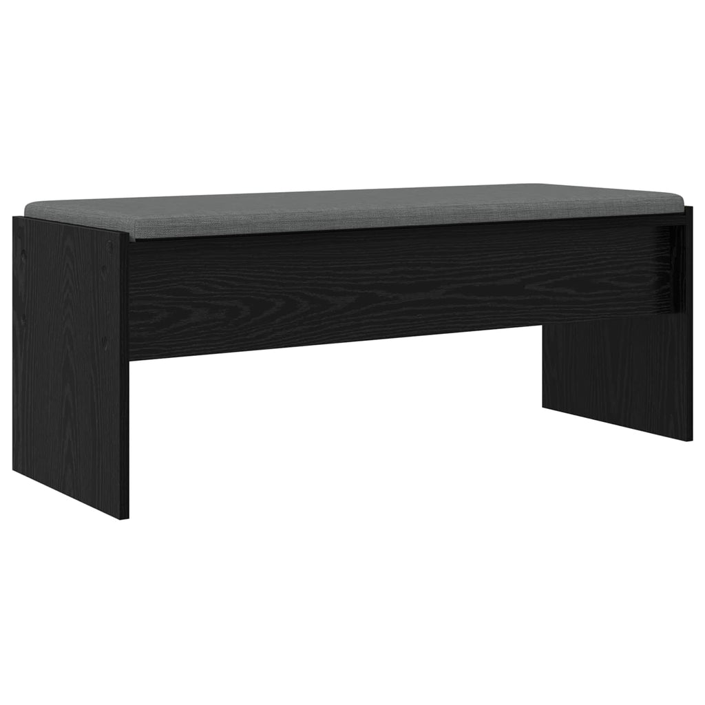 vidaXL Ławka w przedpokoju z poduszką Czarny Dąb 103 x 38 x 40 cm