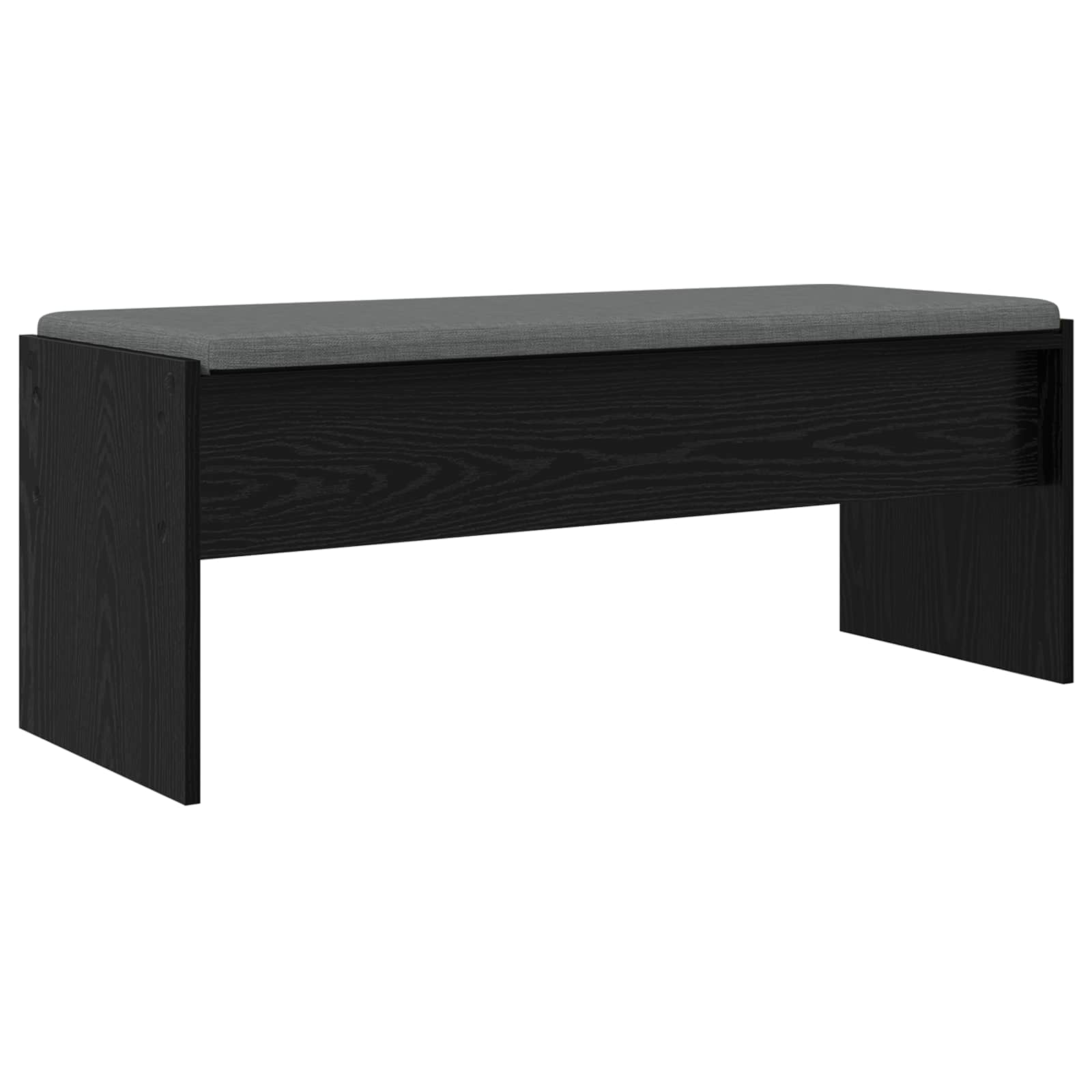 vidaXL Ławka w przedpokoju z poduszką Czarny Dąb 103 x 38 x 40 cm