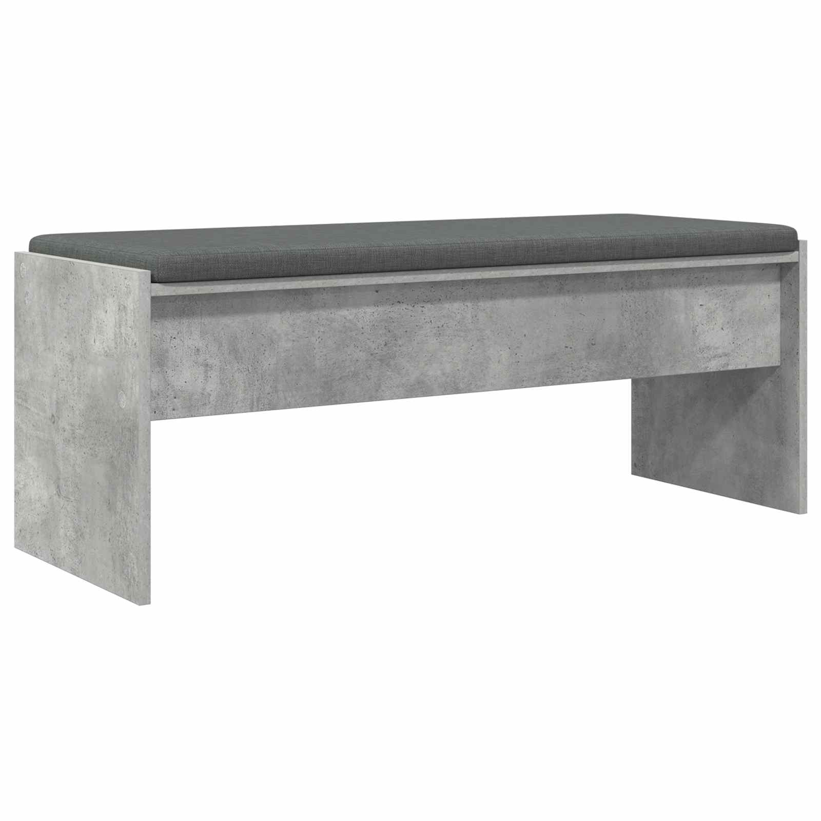 vidaXL Ławka w przedpokoju z poduszką Betonowy szary 103 x 38 x 40 cm