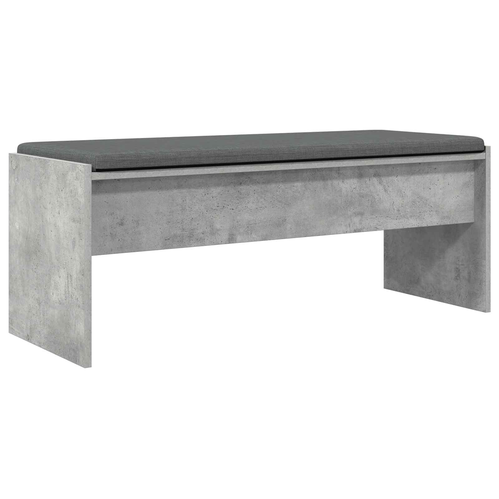 vidaXL Ławka w przedpokoju z poduszką Betonowy szary 103 x 38 x 40 cm