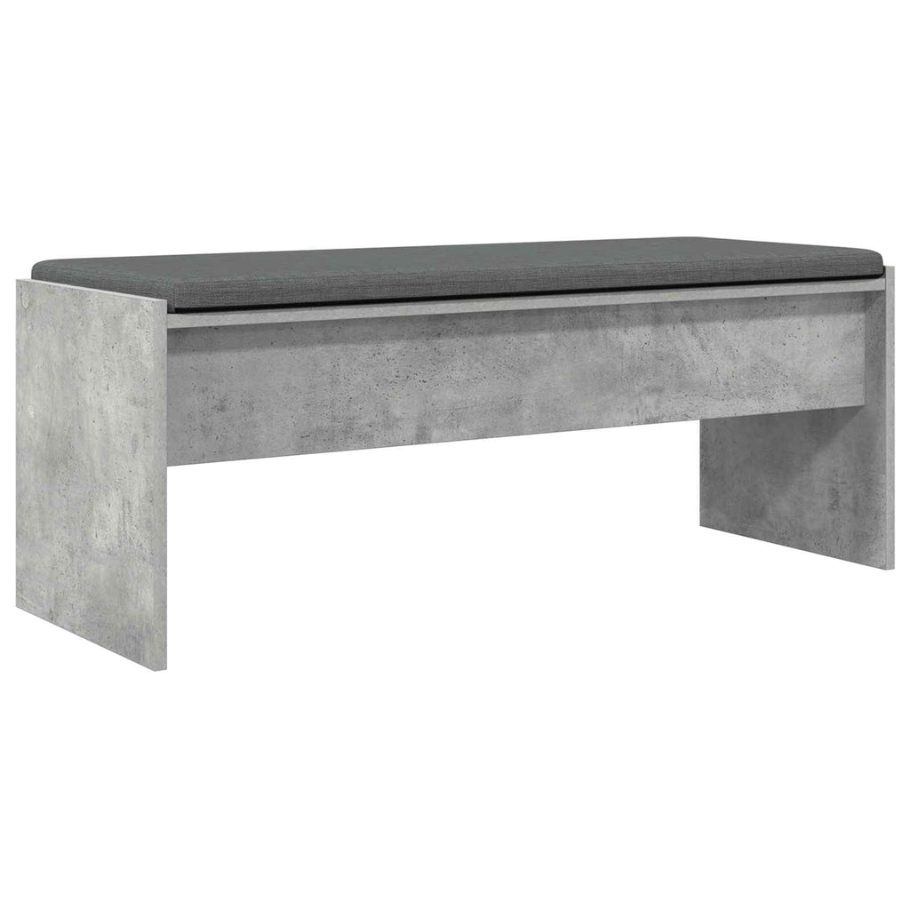 vidaXL Ławka w przedpokoju z poduszką Betonowy szary 103 x 38 x 40 cm