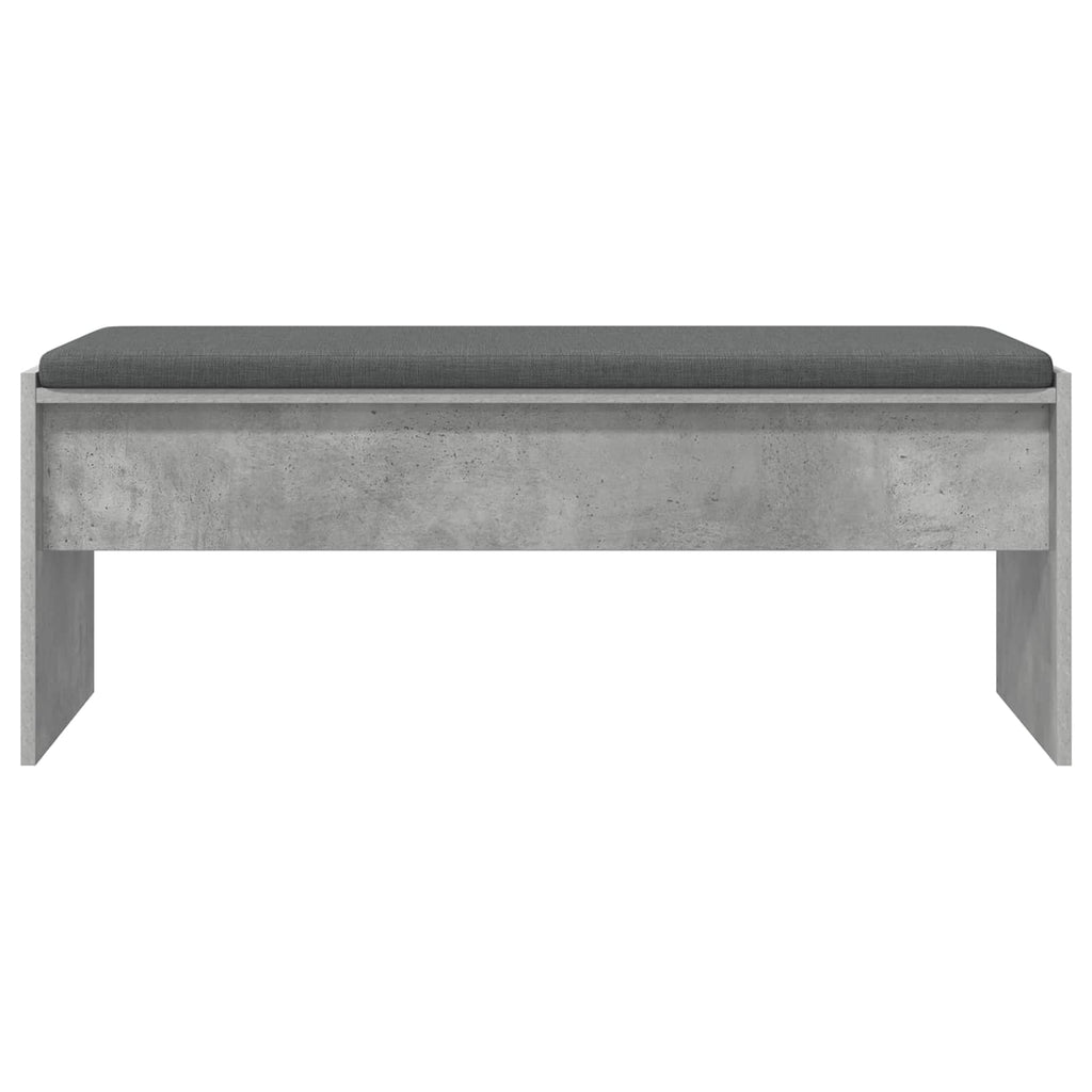vidaXL Ławka w przedpokoju z poduszką Betonowy szary 103 x 38 x 40 cm