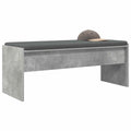 vidaXL Ławka w przedpokoju z poduszką Betonowy szary 103 x 38 x 40 cm