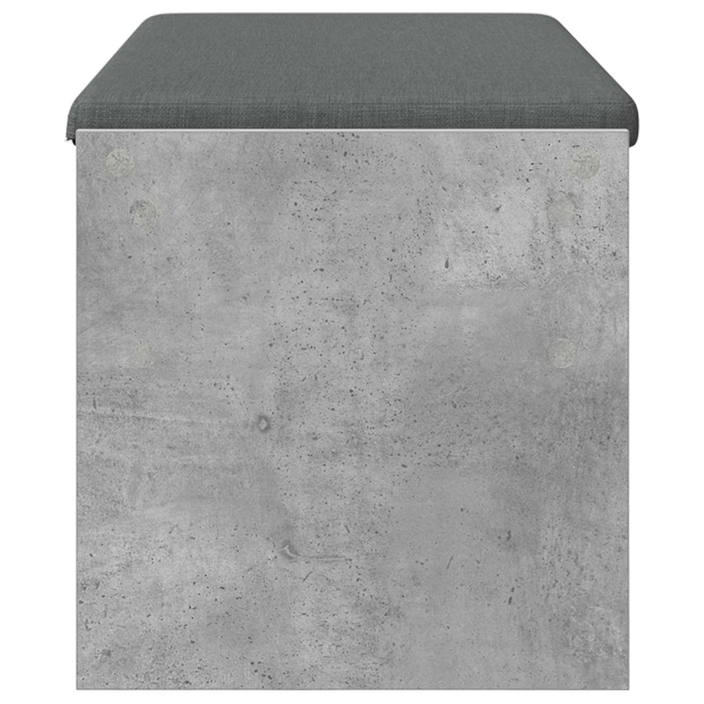 vidaXL Ławka w przedpokoju z poduszką Betonowy szary 103 x 38 x 40 cm