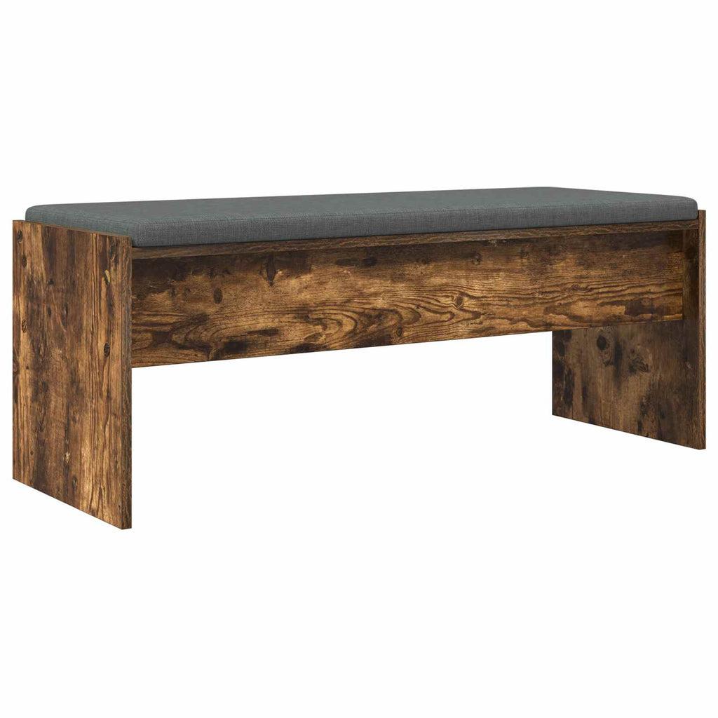 vidaXL Ławka w przedpokoju z poduszką Dąb wędzony 103 x 38 x 40 cm
