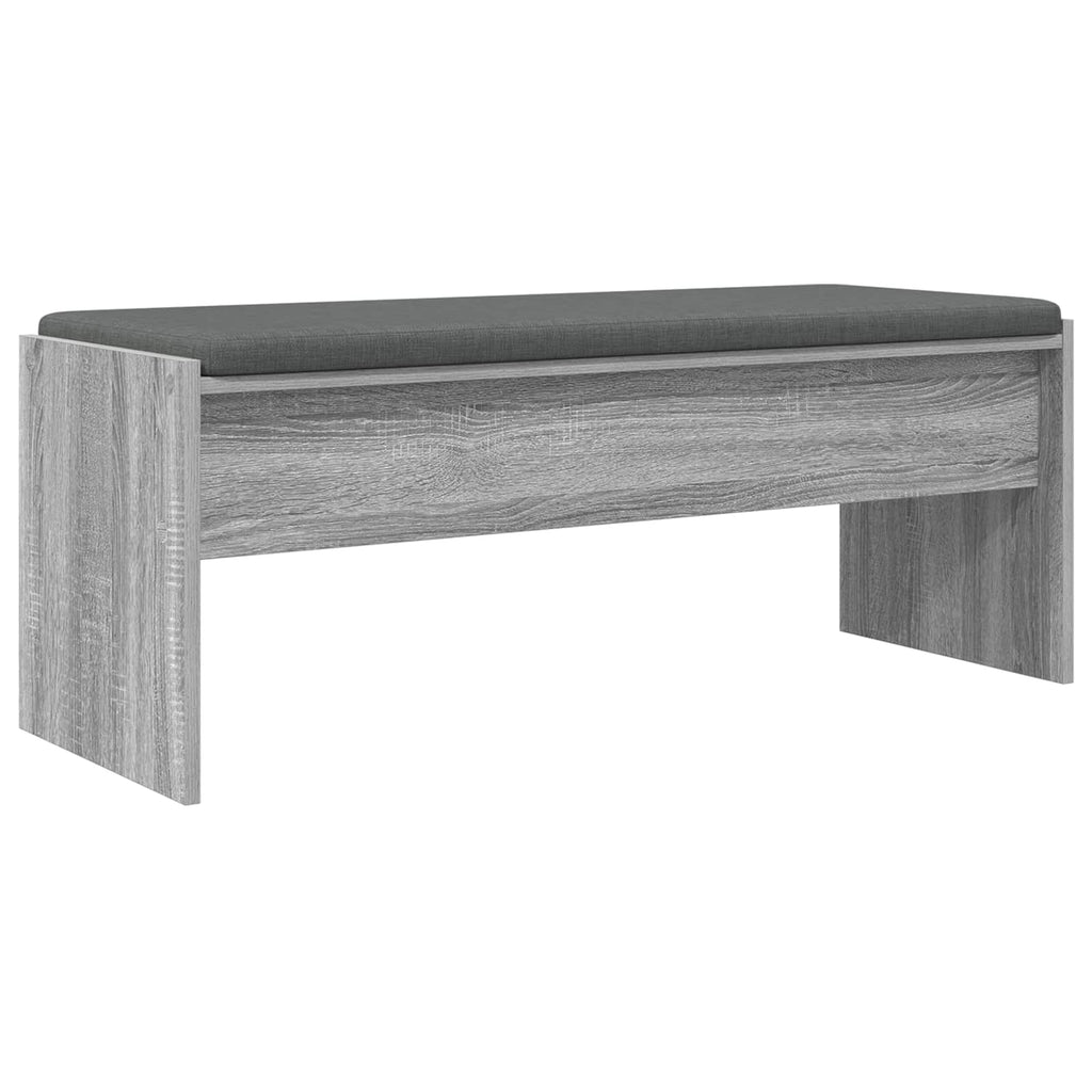 vidaXL Ławka w przedpokoju z poduszką Szary Sonoma 103 x 38 x 40 cm
