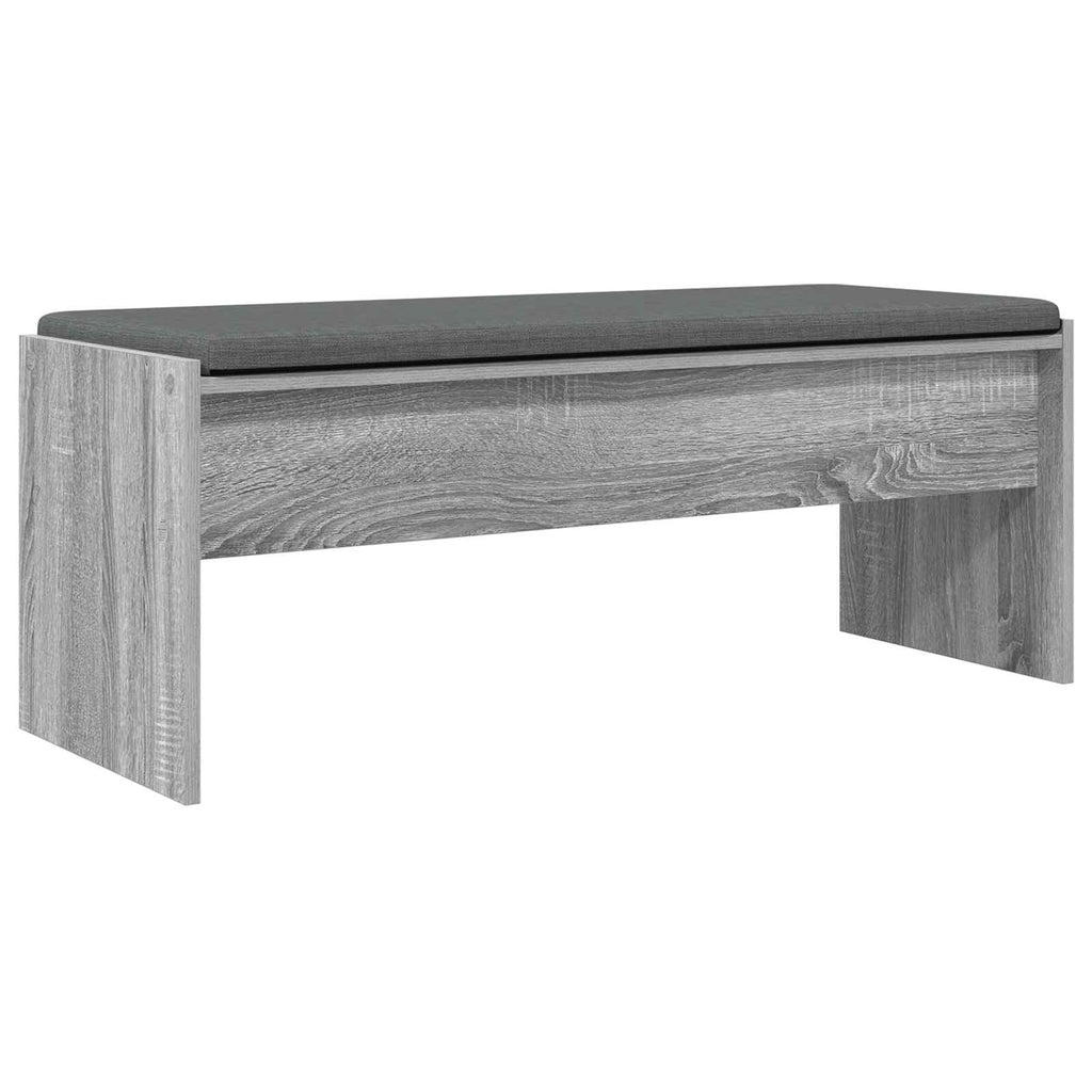 vidaXL Ławka w przedpokoju z poduszką Szary Sonoma 103 x 38 x 40 cm