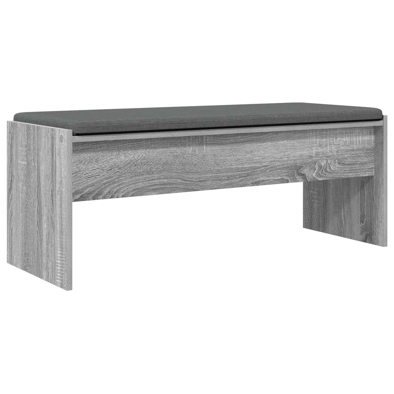 vidaXL Ławka w przedpokoju z poduszką Szary Sonoma 103 x 38 x 40 cm