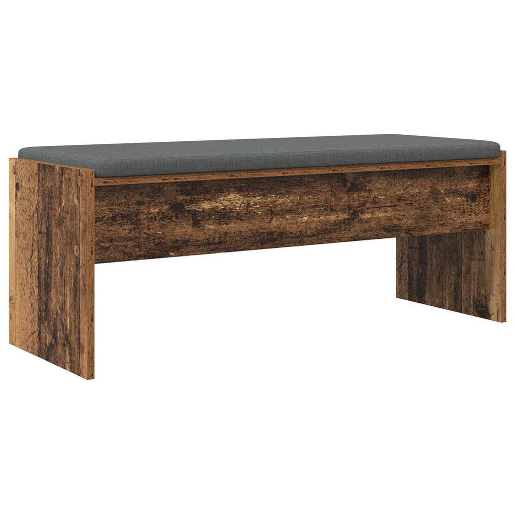 vidaXL Ławka w przedpokoju z poduszką Stare drewno 103 x 38 x 40 cm