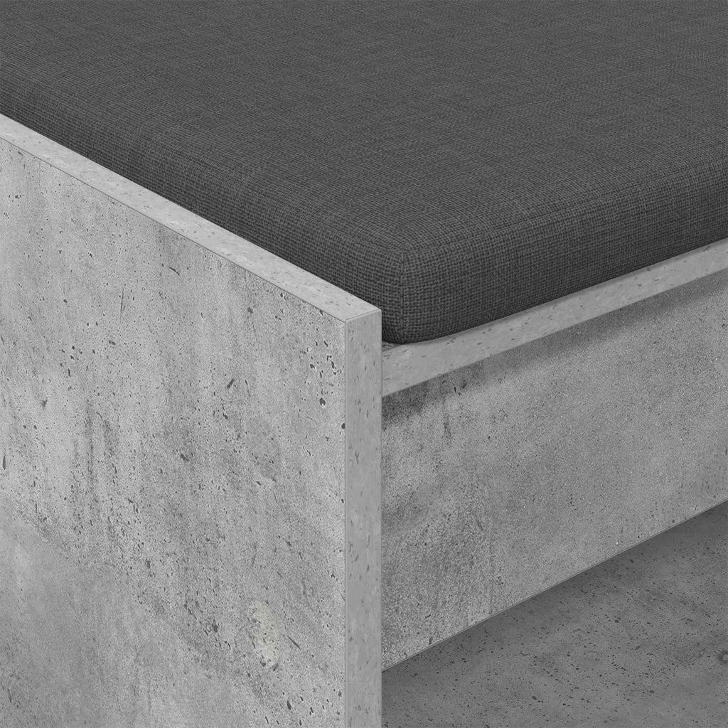 vidaXL Ławka w przedpokoju z poduszką Betonowy Szary 63 x 38 x 45 cm