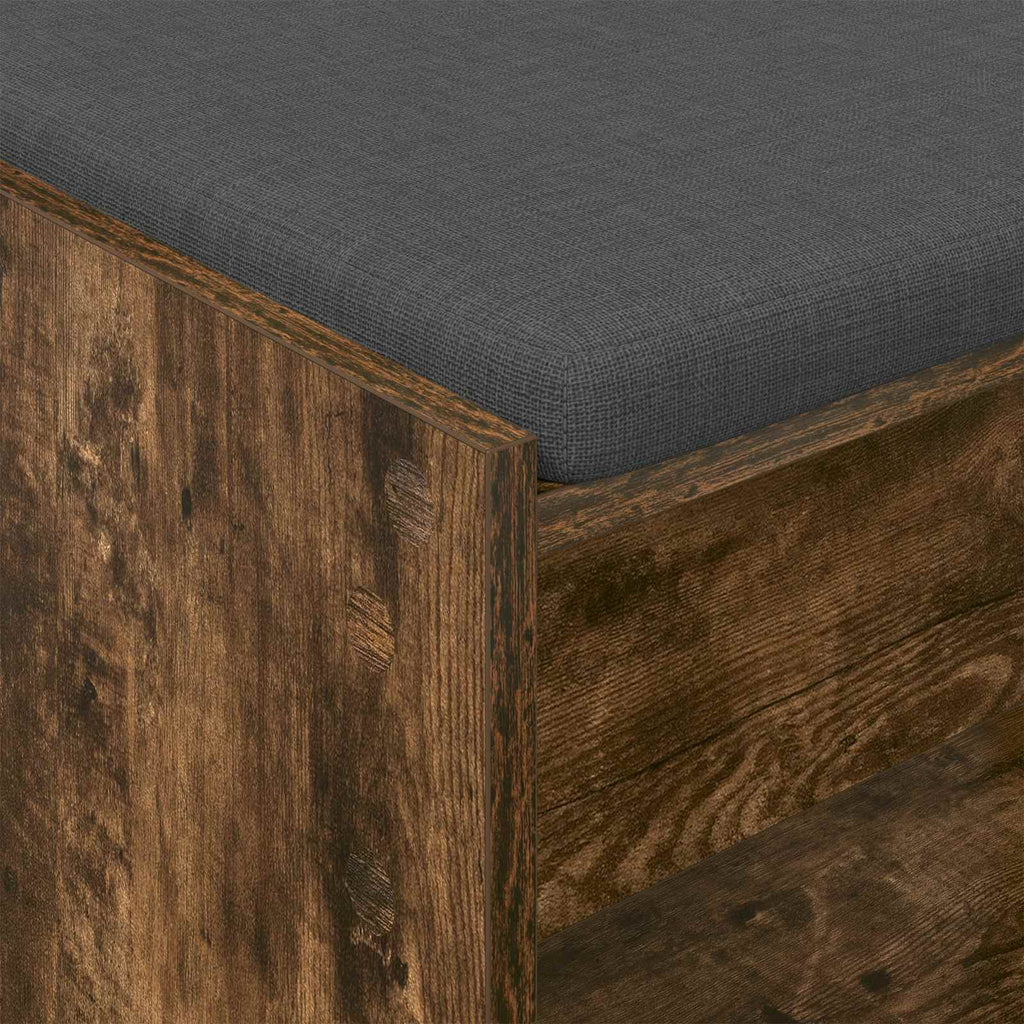 vidaXL Ławka w przedpokoju z poduszką Dąb Wędzony 63 x 38 x 45 cm