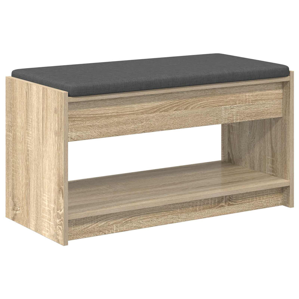 vidaXL Ławka w przedpokoju z poduszką Dąb Sonoma 83 x 38 x 45 cm