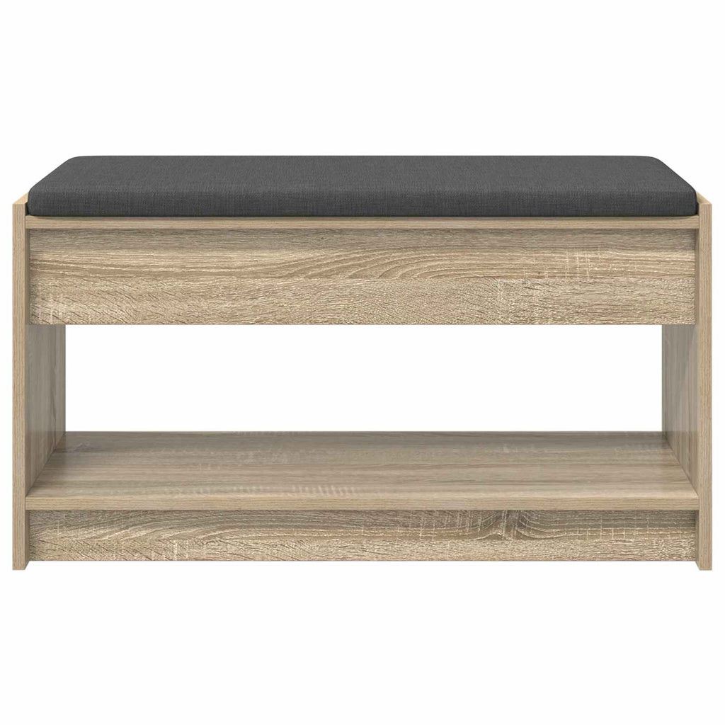 vidaXL Ławka w przedpokoju z poduszką Dąb Sonoma 83 x 38 x 45 cm